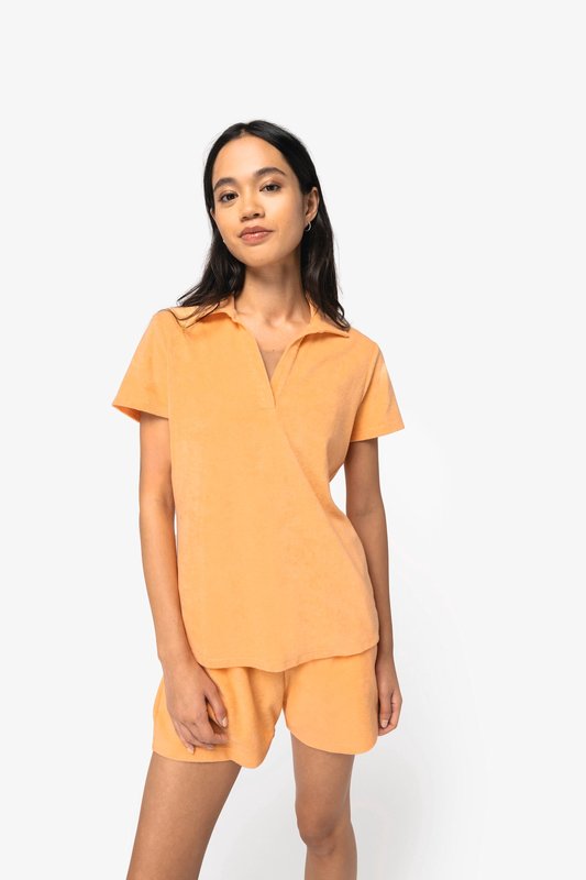 Polo écoresponsable en éponge femme – Image 4