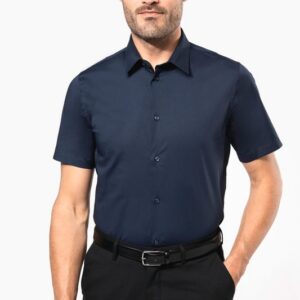 Chemise coton / élasthanne manches courtes