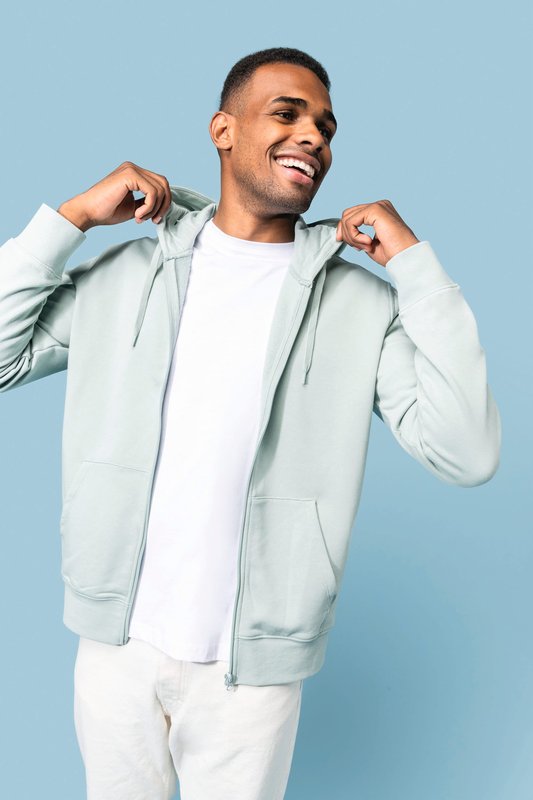 Sweat-shirt écoresponsable zippé à capuche homme – Image 26