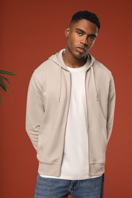 Sweat-shirt écoresponsable zippé à capuche homme