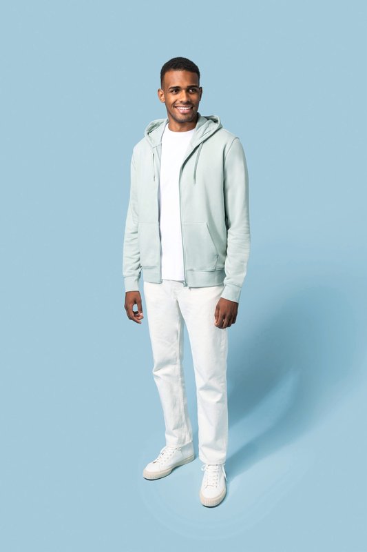 Sweat-shirt écoresponsable zippé à capuche homme – Image 17