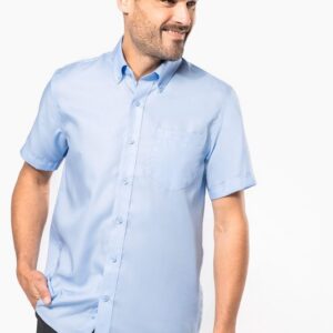 Chemise micro-sergé manches courtes sans repassage