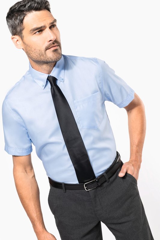 Chemise micro-sergé manches courtes sans repassage – Image 4