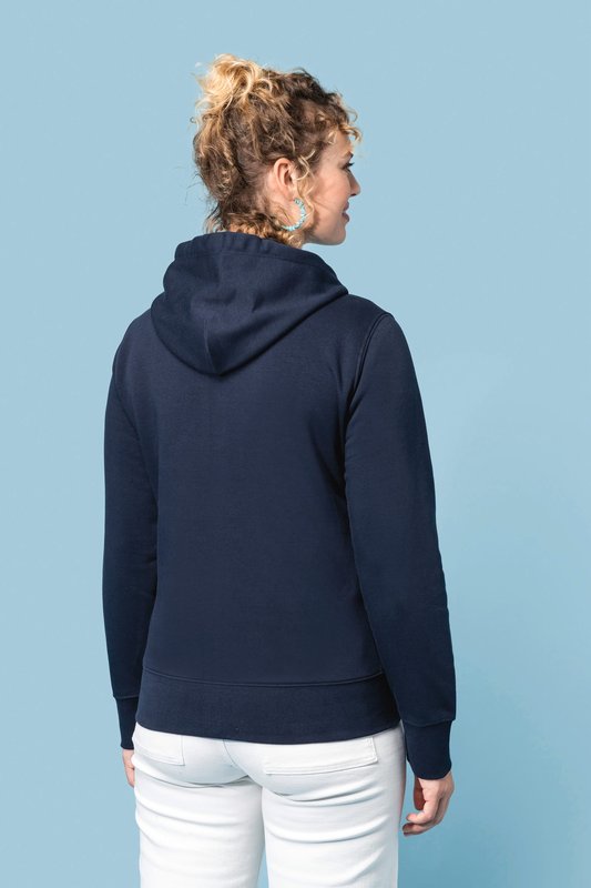 Sweat-shirt écoresponsable zippé à capuche femme – Image 30
