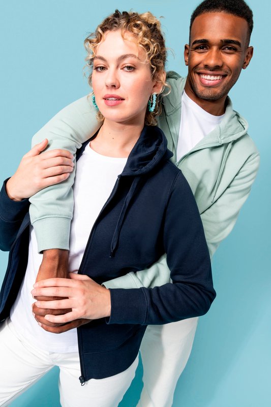 Sweat-shirt écoresponsable zippé à capuche femme – Image 28