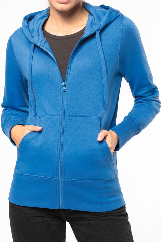 Sweat-shirt écoresponsable zippé à capuche femme – Image 17
