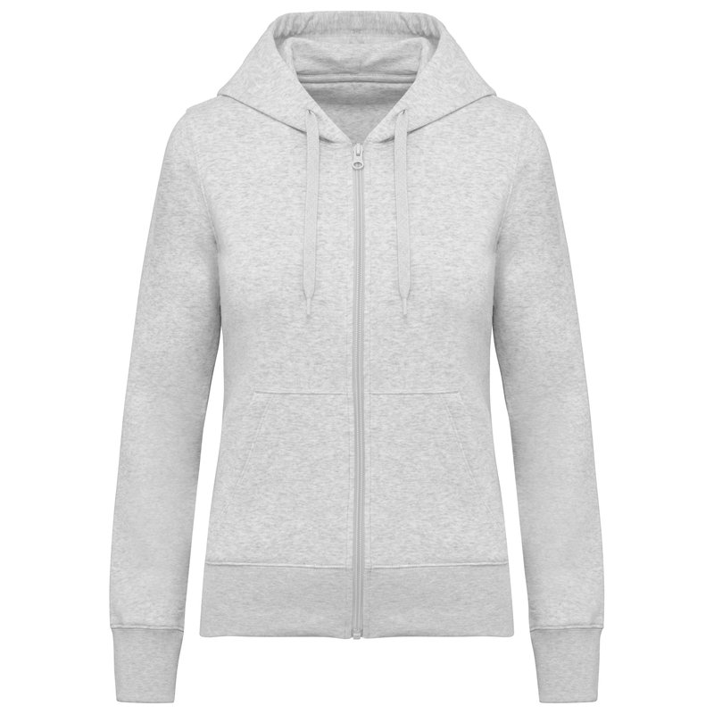 Sweat-shirt écoresponsable zippé à capuche femme – Image 37