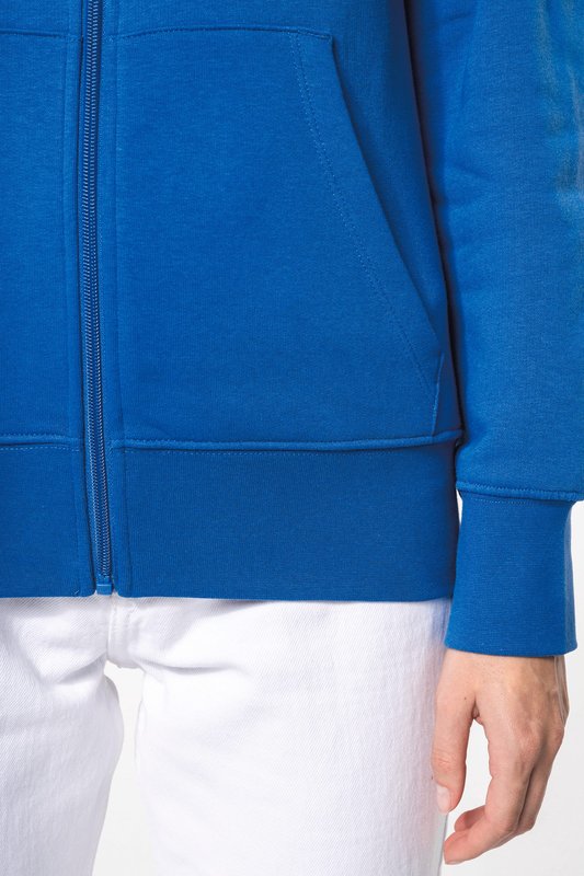 Sweat-shirt écoresponsable zippé à capuche femme – Image 7