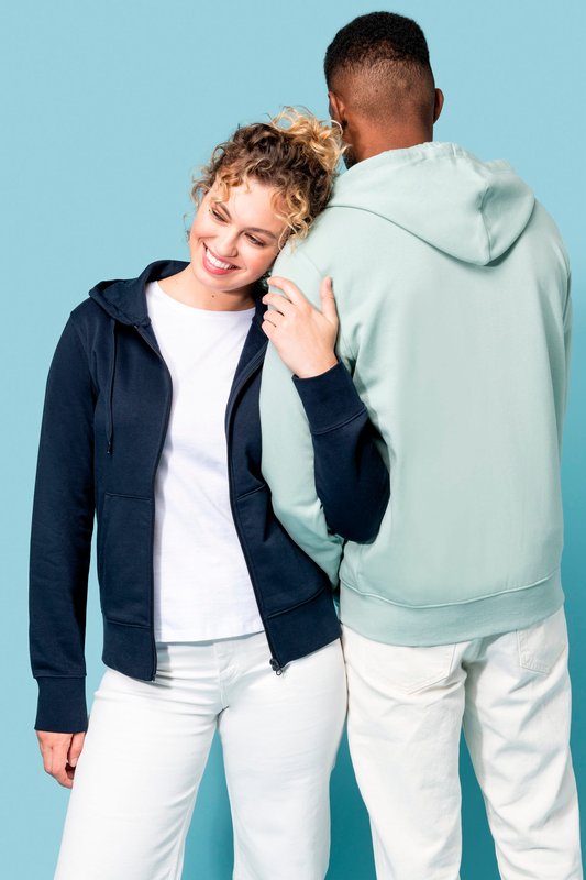 Sweat-shirt écoresponsable zippé à capuche femme – Image 24