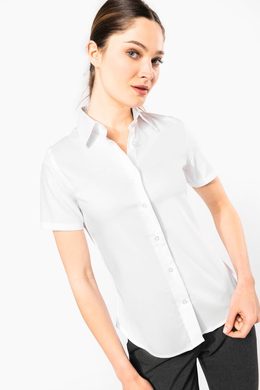 Chemise manches courtes sans repassage femme – Image 4