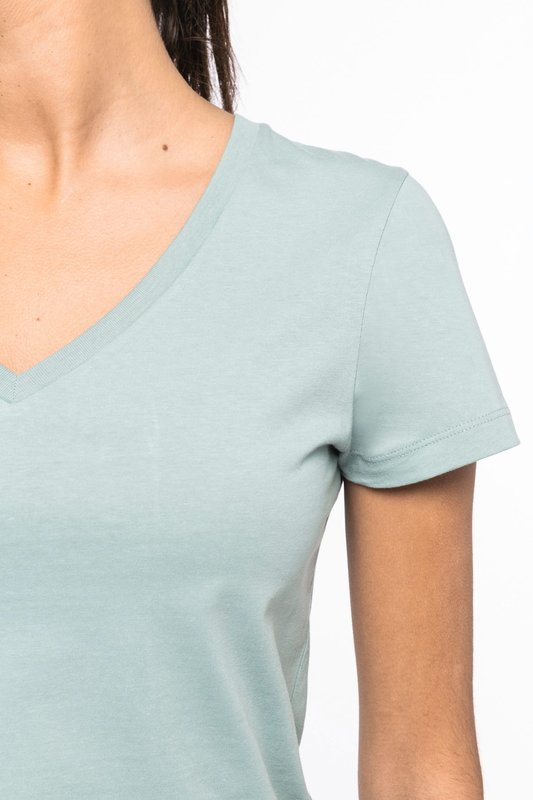 T-shirt écoresponsable col V femme – Image 5