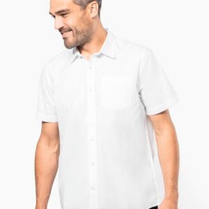 Chemise popeline manches courtes