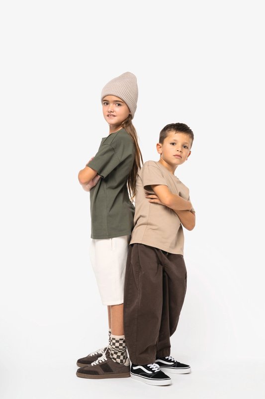 T-shirt écoresponsable à épaules tombantes enfant – Image 3