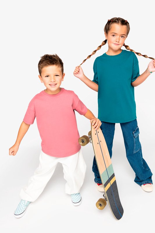 T-shirt écoresponsable à épaules tombantes enfant – Image 4