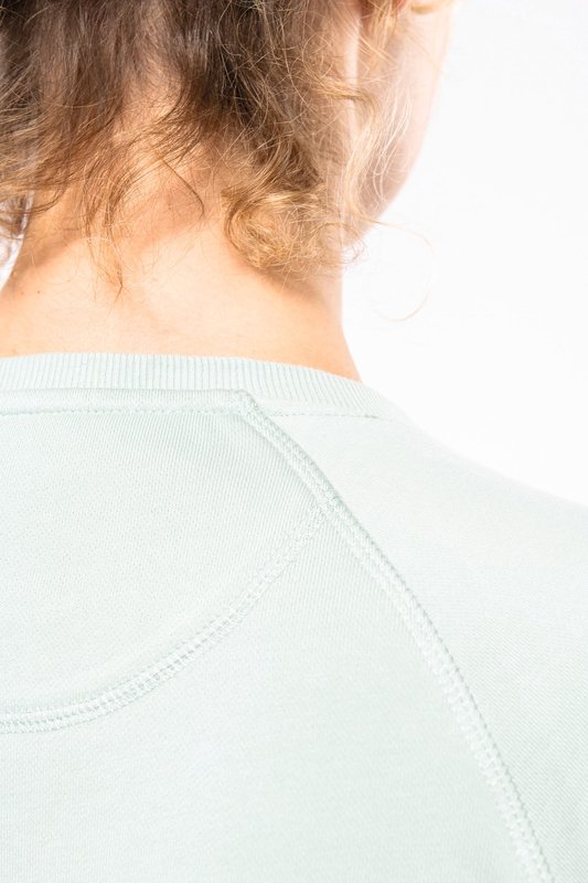 Sweat-shirt Bio col rond manches raglan femme – Image 10