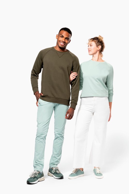 Sweat-shirt Bio col rond manches raglan femme – Image 9