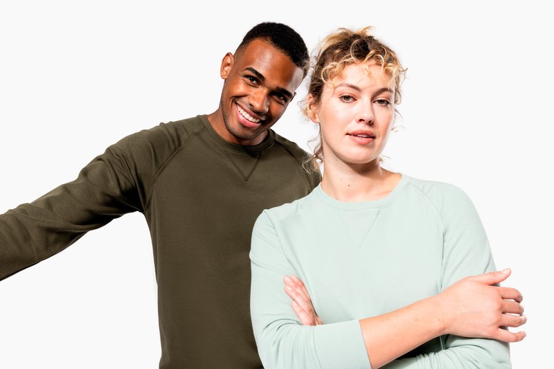 Sweat-shirt Bio col rond manches raglan femme – Image 15