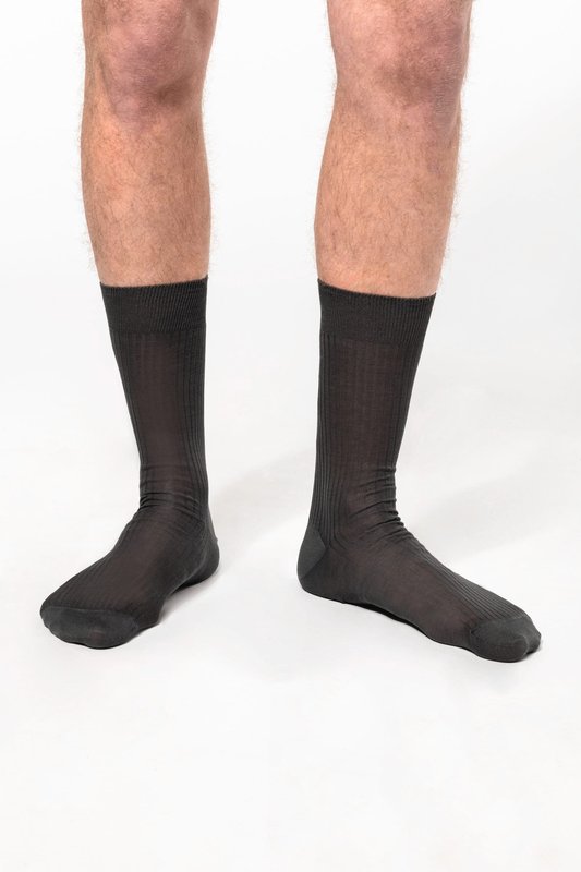 Chaussettes coton rib 4x2 fil d'Écosse homme