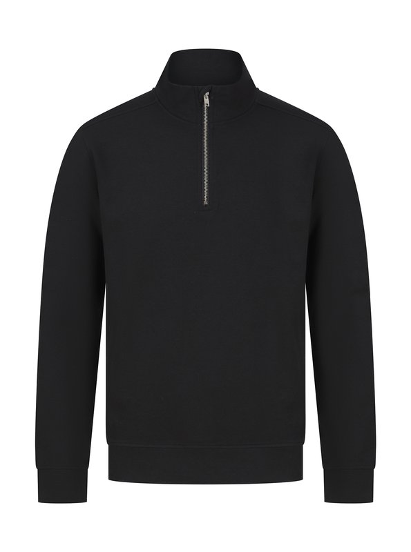 Sweat-shirt col zippé unisexe