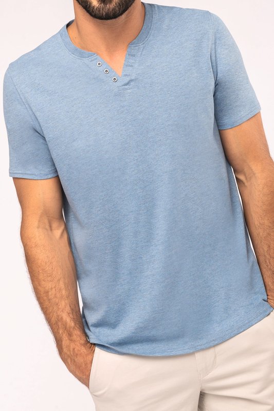 T-shirt écoresponsable henley manches courtes homme – Image 8