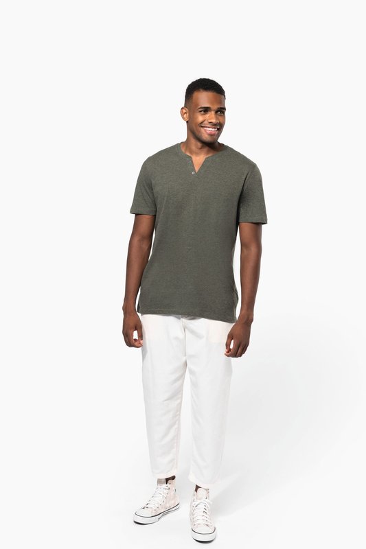 T-shirt écoresponsable henley manches courtes homme – Image 5