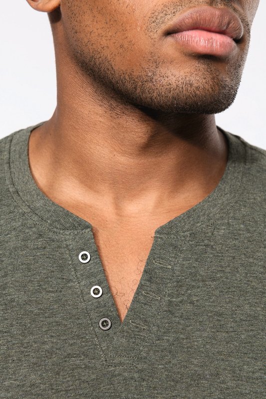 T-shirt écoresponsable henley manches courtes homme – Image 7
