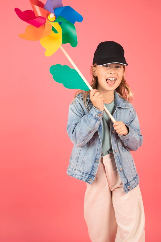 Casquette enfant avec sandwich contrasté - 5 panneaux – Image 5