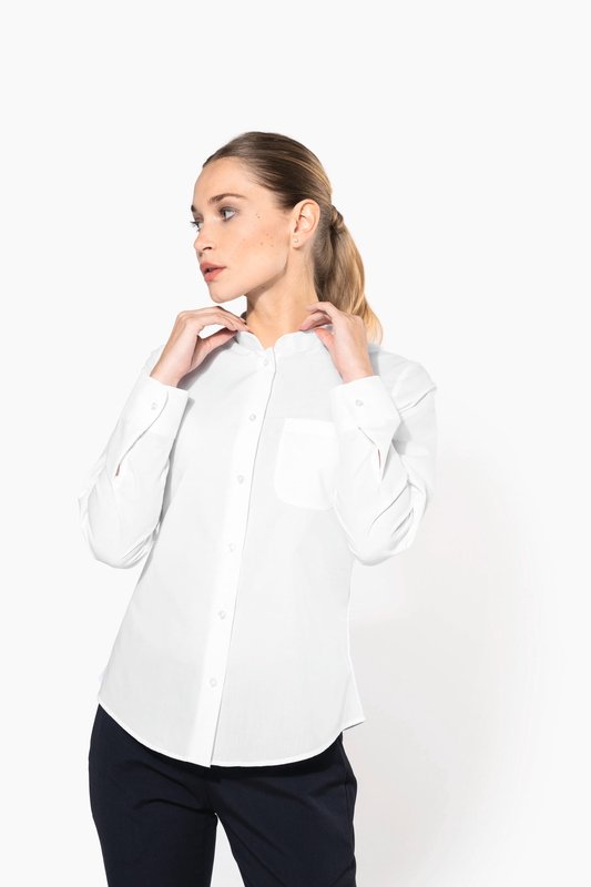 Chemise col mao manches longues femme – Image 16