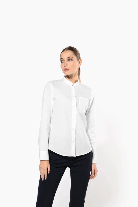 Chemise col mao manches longues femme – Image 18