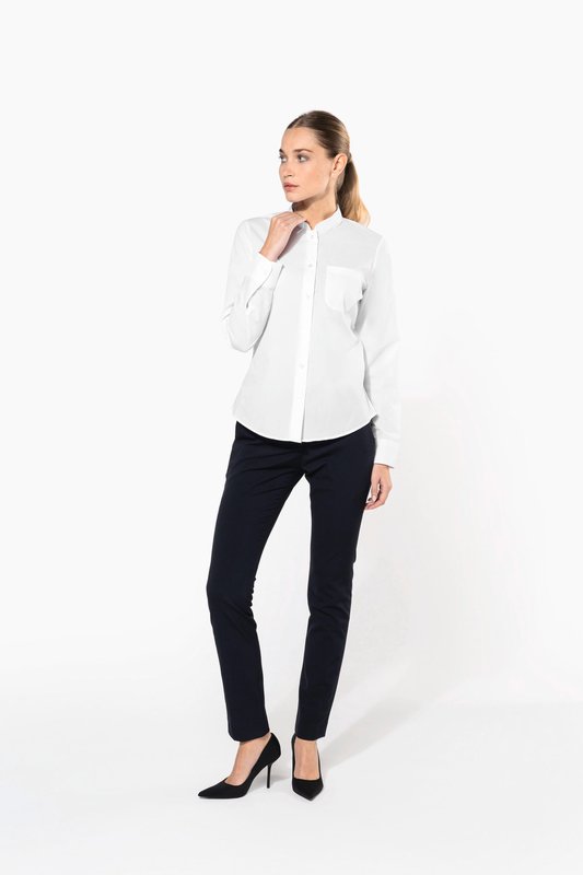 Chemise col mao manches longues femme – Image 19