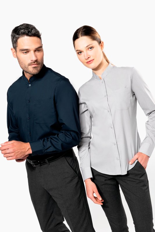 Chemise col mao manches longues femme – Image 10