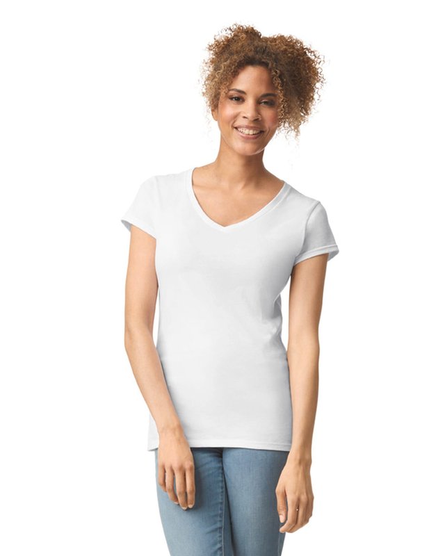 T-shirt femme col v Softstyle – Image 3