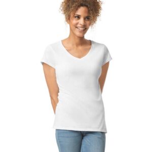 T-shirt femme col v Softstyle