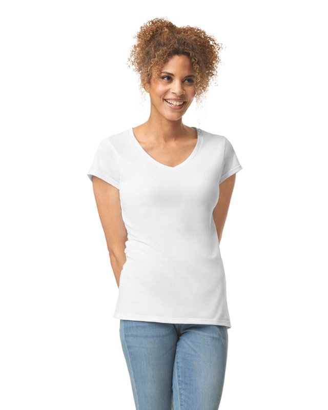T-shirt femme col v Softstyle