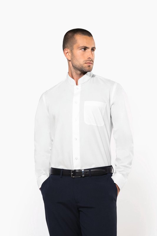 Chemise col mao manches longues – Image 18