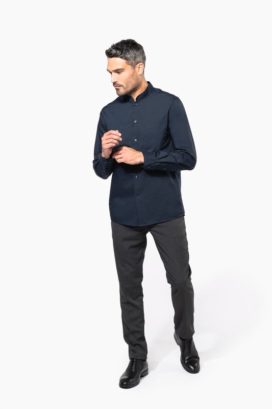 Chemise col mao manches longues – Image 6