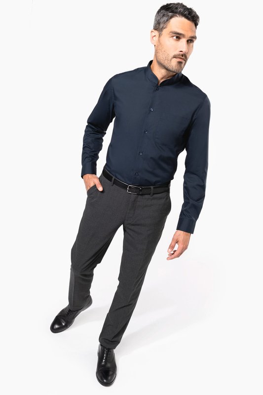 Chemise col mao manches longues – Image 5