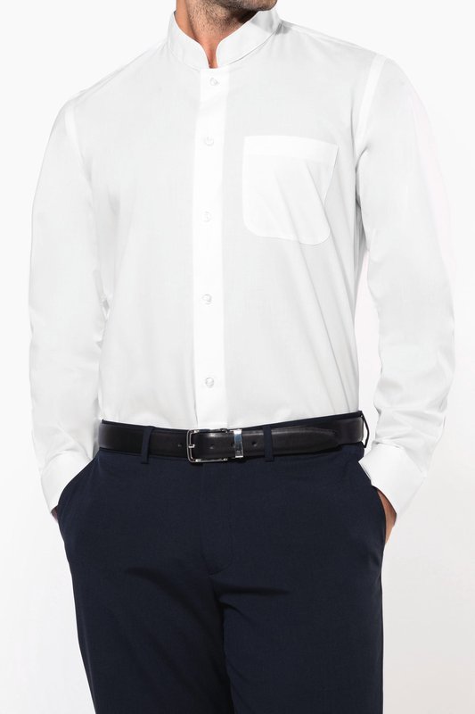 Chemise col mao manches longues – Image 27