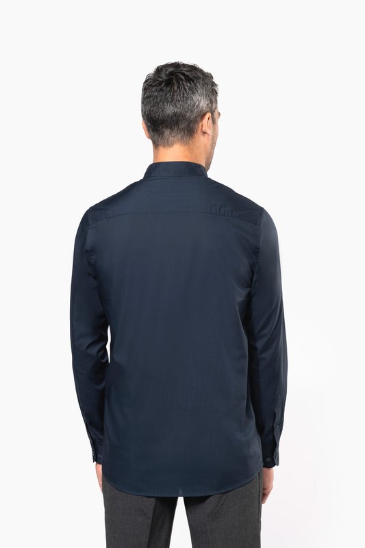 Chemise col mao manches longues – Image 3