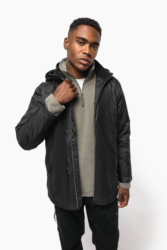 Veste à capuche avec doublure en micropolaire unisexe – Image 12