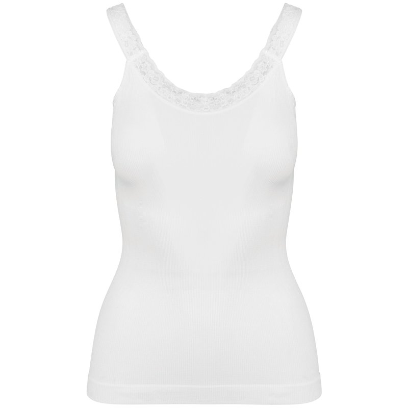 Débardeur écoresponsable sans couture avec dentelle