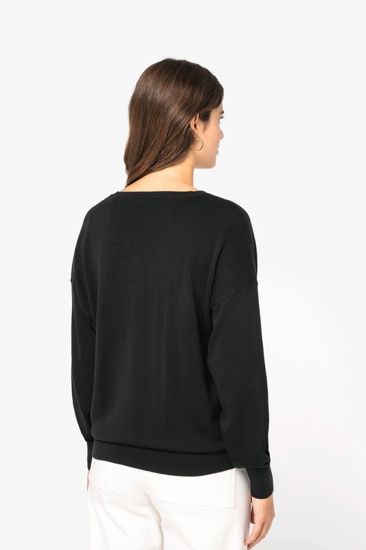 Pull écoresponsable col V en lyocell femme – Image 5