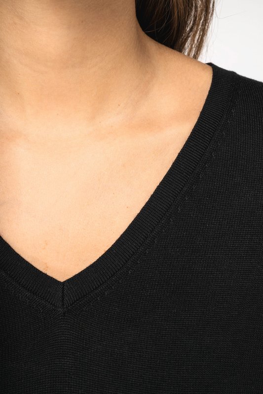 Pull écoresponsable col V en lyocell femme – Image 7