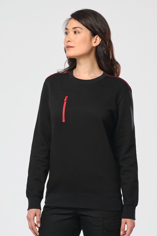 Sweat-shirt Day To Day zip poche contrastée unisexe – Image 9
