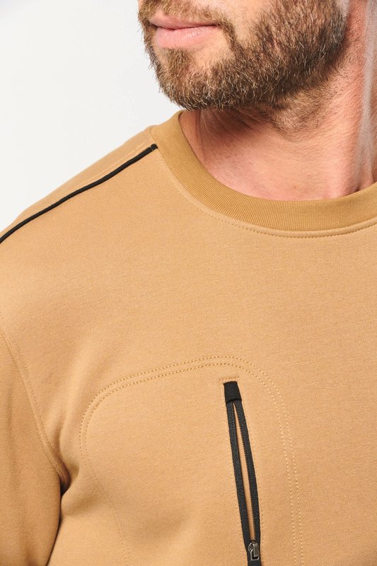 Sweat-shirt Day To Day zip poche contrastée unisexe – Image 16