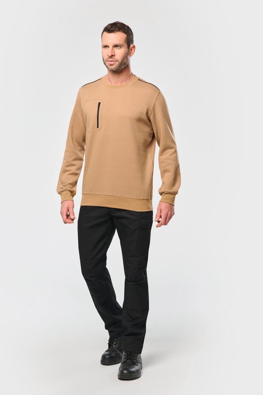 Sweat-shirt Day To Day zip poche contrastée unisexe – Image 23