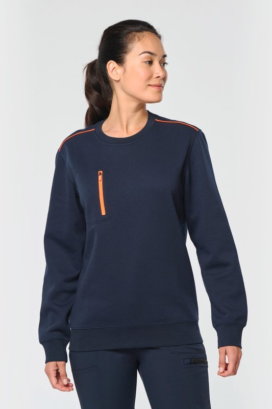 Sweat-shirt Day To Day zip poche contrastée unisexe – Image 6