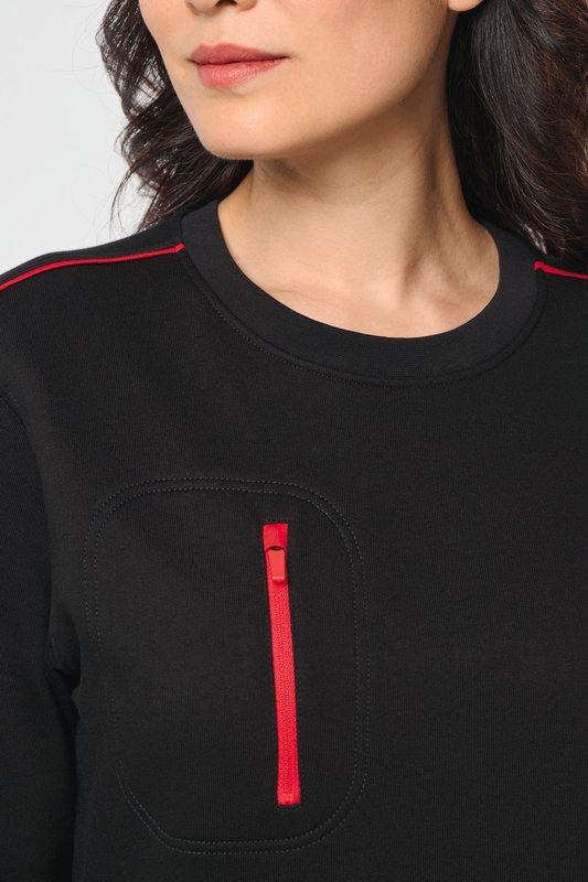 Sweat-shirt Day To Day zip poche contrastée unisexe – Image 12