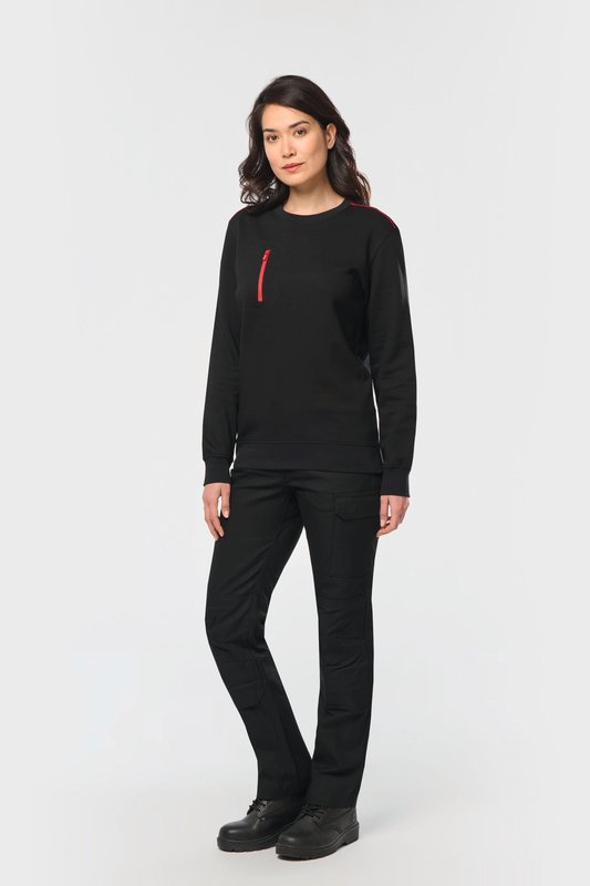 Sweat-shirt Day To Day zip poche contrastée unisexe – Image 11