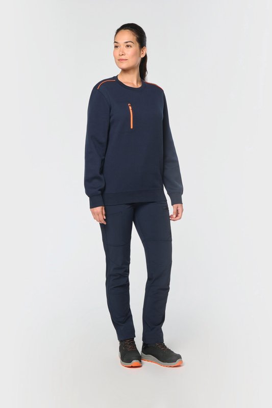 Sweat-shirt Day To Day zip poche contrastée unisexe – Image 8